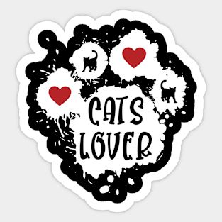 Cats Lover, Love Cats Sticker